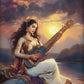 Indian Hindu Gods Lord Shiva Yoga Divine Goddess Saraswati Meditation Rt Poster Canvas Painting Wall Prints Picture Home Decor