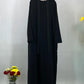 Hot Selle Muslim Woman Abaya With Pockets Islamic Casual And Simple Long Dresses Moroccan Caftan Woman Dubai Abaya Ramadan Black