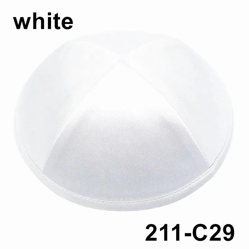 GIU 19cm Satin Jewish Hats Caps Skullies Beanies Kippot Yarmulke Kippah Dome Kipa For Wedding And Events