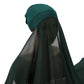 Muslim Women Bonnet + Chiffon Shawl Instant Under scarf Cap Islam Inner Scarf Headband Stretch Hijab Cover Headwrap Turbante
