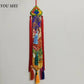 Tibetan Tantric Nepalese Embroidered Drum Banner,Hand Drum Ribbon,Exquisite Tibetan-Style Buddhist Hall Hanging Banner 60 cm