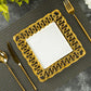 Gold Plated Hollow Out Ceramic Plate Steak Plate Dessert Snack Plate Fruit Salad Plates Service Plates Restaurant Tableware