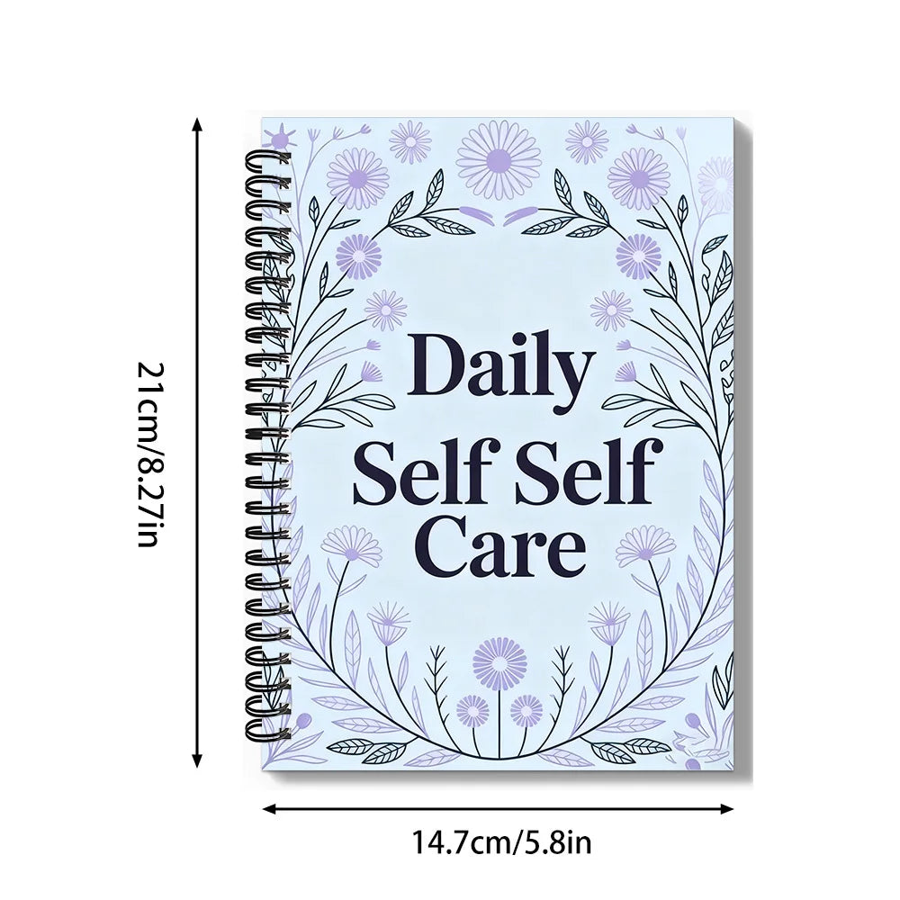 1PC Elegant Light Purple Daily Self Care Mood Journal, Suitable For Daily Mindfulness Practice, Relaxing Self Reflection Session