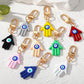 Turkish Blue Evil Eye Keychain Luckly Owl Elephant Butterfly Tortoise Charms With Key Holder Handbag Decorations For Women Men