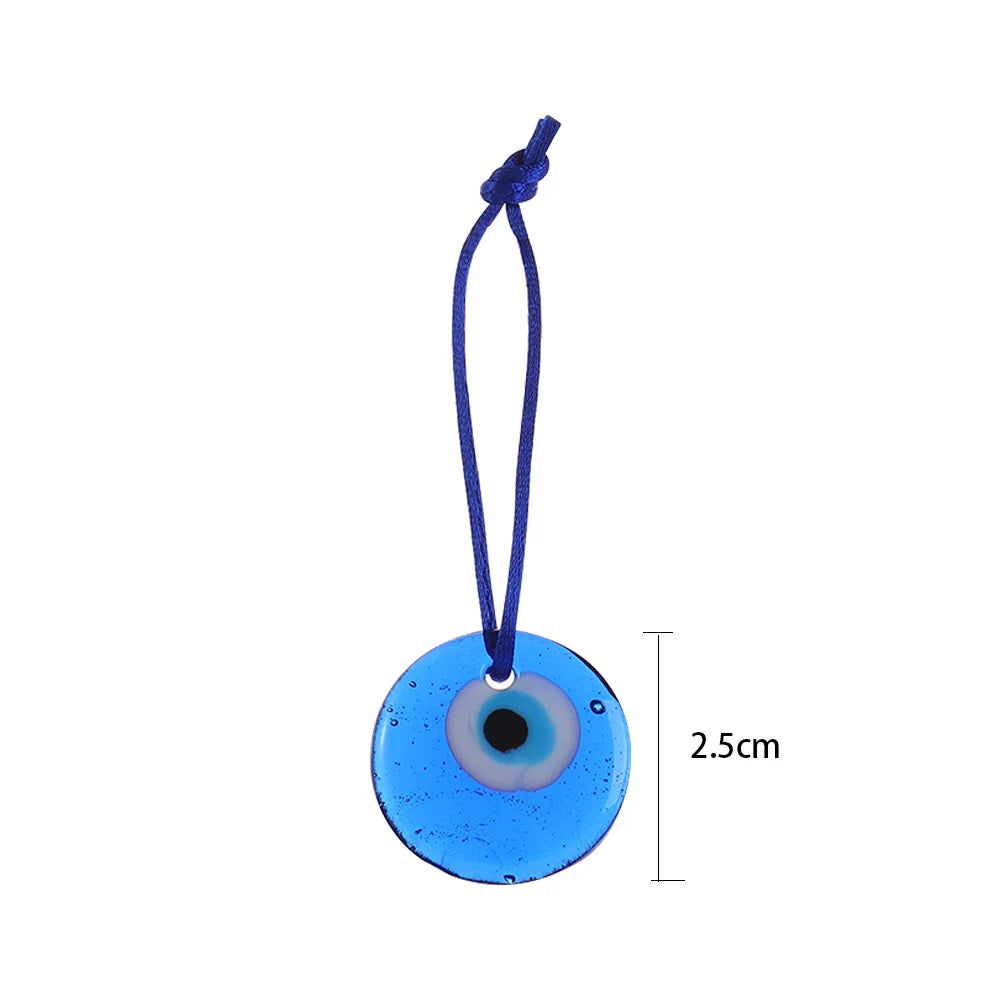 Blue Evil Eye Owl Lucky Charm Car Key Chain Protection Tassel Hanger Crystals Car Key Chain Fashion Jewelry Gift Car Accessories
