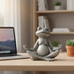 VILEAD Original Design Meditating Frog Sage Resin Zen Artistic Figurine Decorative Garden Statue Home Office Desk Decor