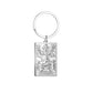 Dawapara Tarot Cards Keychains Stainless Steel Vintage Amulet Good Luck The Major Arcana Keyring Wiccan Jewelry