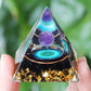 Energy Pyramid Orgonite Reiki Natural Amethyst Ball Healing Crystals Chakra Tool Ornaments Resin Stones Craft Kids Gift Pyramid