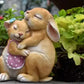 Pastoral Simulation Animal Resin Rabbit Couple Ornament Outdoor Garden Balcony Figurines Crafts Courtyard Accessories Decoration