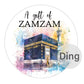 Personalised ZamZam Water Bottle Stickers Hajj Umrah Mubarak Eid Label Box Bag Seal Muslim Ramadan Kareem Celebration