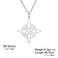 Double Amulet Protection Necklace witch Knot Pentagram Tetragrammaton Stainless Steel Protection Jewerly Wholesale