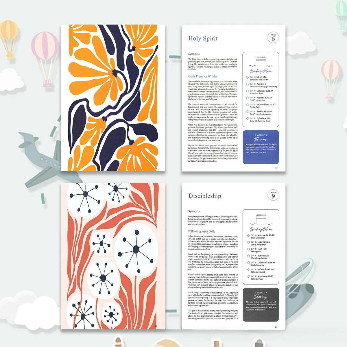 A4 Bible Study Journal for Women 220 Pages 52 Week Guided Scripture Devotional Christian Prayer Notebook Gift