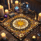 Floral And Sun Tarot Card Tablecloth Altar Cloth Flower Life Spread Tarot Reading Cloth Spiritual Oracle Card Pad