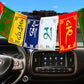 10pcs/string Tibet Guanyin Six Characters Mini Colorful Prayer Flags Five Colors Flannel Buddhist Ceremony Flag Horse Flag Eaves