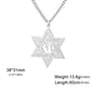 Jeshayuan Hebrew Chai Jewish Menorah Hanukkah Necklace for Women Star of David Stainless Steel Necklaces Amulet Jewelry Gift