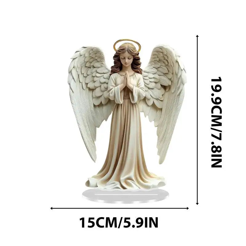 Radiant Praying Angel Statue  A Calming And Warm Desktop Decoration The Perfect Gift For Your Home Office Or Cafe Decor