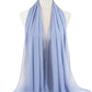 New Fashion Women Solid Chiffon Headscarf Ready To Wear Instant Hijab Scarf Muslim Shawl Islamic Hijabs Arab Wrap Head Scarves