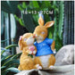 Pastoral Simulation Animal Resin Rabbit Couple Ornament Outdoor Garden Balcony Figurines Crafts Courtyard Accessories Decoration