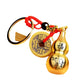 New Red Rope Five Emperor Money Large Hollow Gourd Key Chain Twelve Zodiac Large Gourd Cover Brass Key Ring Wholesale