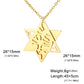 Jeshayuan Hebrew Chai Jewish Menorah Hanukkah Necklace for Women Star of David Stainless Steel Necklaces Amulet Jewelry Gift