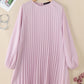 ZANZEA O Neck Islamic Hijab Abaya Blusas Solid Raglan Sleeves Casual 2024 Fall Long Tops Women Pleated Muslim Fashion Blouses