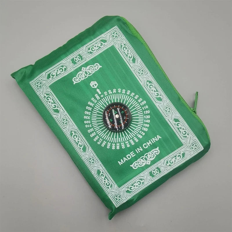 Lightweight Travel Prayer Mats Compass Pattern Muslim Prayer Mats Pilgrim Ramadan Gift Muslim Waterproof Polyester Prayer Rugs