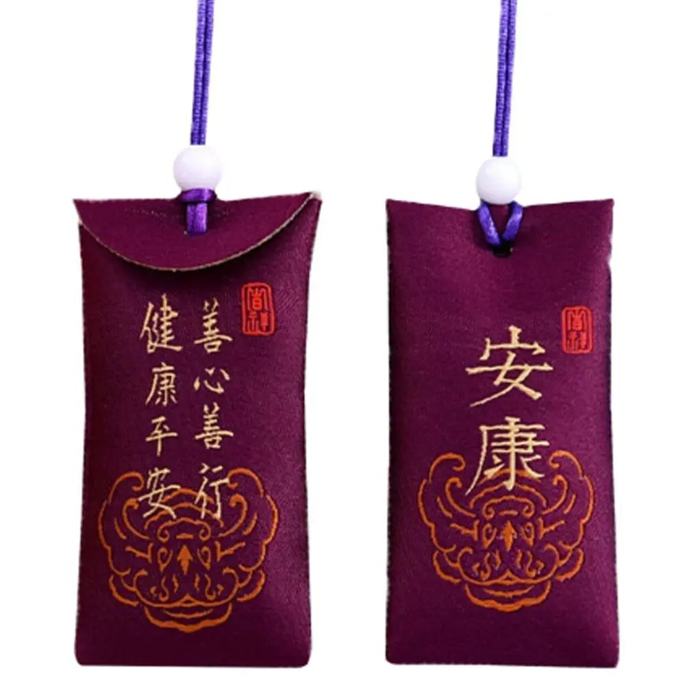 Lucky Spiritual Salt Pouch Spiritual Salt with Sachet Buddhist Spiritual Salt Pouch Necklace Amulet Blessing Sachets Pendant