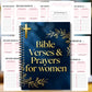 1PC Navy Blue Christian Spiral Notebook, Gold Foil Cross & Floral Bible Verse Journal, Women's Prayer & Gratitude Planner For Of