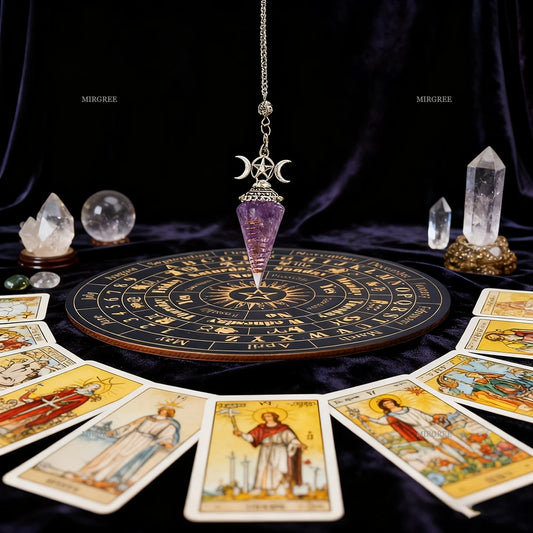 2pcs Spirit Pendulum Paired with Astrological Divination Disc, Divination Tool for Decision-making and Spiritual Rituals