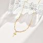 Vnox Stylish Stainless Steel Creative Cross Necklace, Classic Religious Women's Zircon Pendant, Fashion Jewelry Accessories