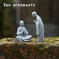 〔White〕Wishing Monk Buddhist Micro Landscape Stone Fish Tank Moss Landscaping Zen Oriental Aesthetics Garden Ornaments