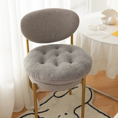 Lamb Velvet Chair Cushion Round Super Soft Ground Buttocks Futon Bedroom Bay Window Tatami Stool Cushion Thickened Decoration