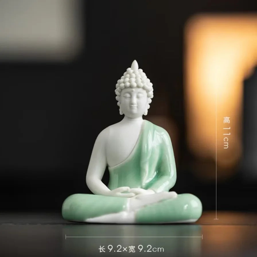 IN STOCK Sakyamuni Buddha Statue Home Large Tathagata Buddhist Statue Figure Buddha LEDRing Light Living Room Incense Porch Gift