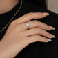 925 Silver Sun and Moon  Couple Ring Set Sky Blue Sparkling Cubic Zirconia Rings Promise Fine Jewelry Gifts for Valentines Day