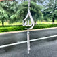 1 piece of droplet shaped metal rhinestone inlaid car ornament, handmade car rearview mirror decoration