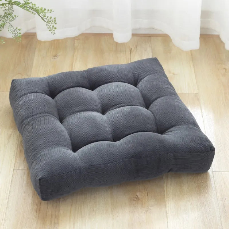 Floor Pillow Square Floor Seating Pillow Cushion Meditation Yoga Seat Kneeling Pillows Thick Tufted Cushions Mat Pad Balcony