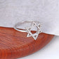 Jewish Star of David Ring for Women 925 Sterling Silver Cubic Zirconia Finger Ring Protection Amulet Jewelry Christmas Gifts