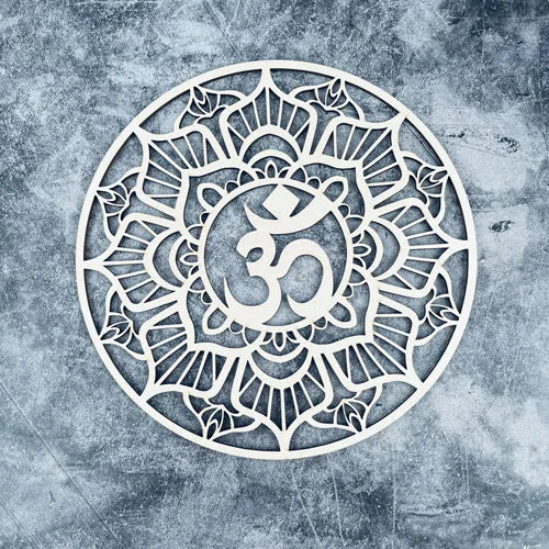 Wooden Flower Of Life Natural Symbol Sacred Geometry Ornaments Home Decoration Chakra Carved Coaster Wood Sign Wall Kitchen DIY