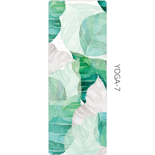 Zen Rhyme 1mm Natural Rubber Suede Yoga Mat Foldable Portable Anti-Slip Drape Gym Meditation Fitness Workout Gymnastics