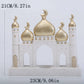 1 PC Candlestick Muslim Kaaba Dome Mosque Islamic Desktop Ornament Table Car Decor Crafts Gifts