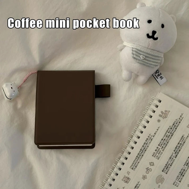 Ins Niche Minimalist Notebook Brown Japanese Style Pocket Book A Chic & Simple Diary for Mindful Journaling Personal Reflection