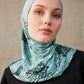 Sporty Inner Women's Hijabs Muslim Breathable Islamic Instant Turban For Ladies Geometric Printing Pattern Head Wrap Headband