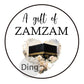 Personalised ZamZam Water Bottle Stickers Hajj Umrah Mubarak Eid Label Box Bag Seal Muslim Ramadan Kareem Celebration