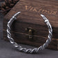 Stainless Steel Nordic Viking Norse Raven Bracelet Men Wristband Cuff Bracelets with viking wooden box