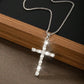HipHop Fashion Cross Necklace For Women Crystal Zircon Men Necklace Metal Chains Choker Jesus Pendants Jewelry Gift supply
