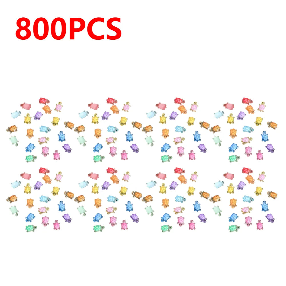 1000-100pcs Mini Resin Turtles Night Glow Turtle Figurines Multi-Function Glow in The Night Turtle Miniatures for Micro Landsca