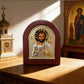 Jesus Christ Pantocrator Orthodox Icon Silver Plated Wooden Religious Wall Decor Christian Altar Prayer Home Decoration 13x11cm