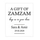 100pcs Custom A Gift Of Zam Zam Sticker Water Bottle Label Wedding Favours Hajj Umrah Mubarak Nikkah Adhesive Guest Gift Baptism