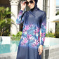 3/4PCS Muslim Burkini Women femmes Swimming Suit Modest Swimwear Islamic Long Sleeve Full Cover Hijab , Quick Drying, UPF50+