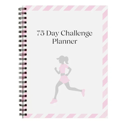 75 Day Challenge Planner Fitness Plan Weight Loss Record Book Daily Journal Notebook